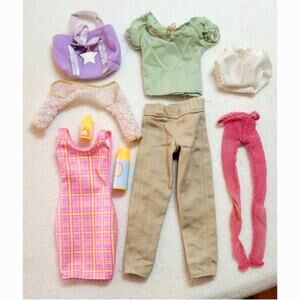 Barbie Size Y2K My Scene Fashionista Clothes Lot Dress Pants Top Tights Extras